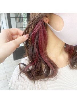 サロン LH(salon LH) 秋の新作インナーカラー　チェリーレッド