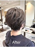 大人可愛い20代30代40代白髪染めショートスタイル