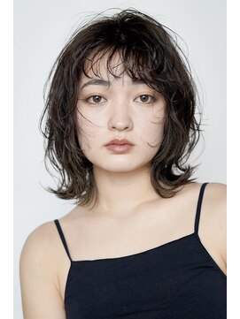 エンクス(enx) くるくるウルフボブ×プラチナグレージュカラー横浜鶴ヶ峰美容室