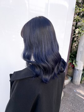 アソビ 表参道(ASOBI) ブリーチやめたい艶髪 パープルブラック ブルーブラック 艶髪