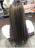 大人ハイライト 脱白髪染め×白髪ぼかし