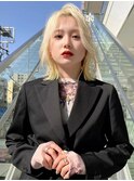 大人ガーリー/前髪/顔周りレイヤー×ブリーチなし韓国ヘア[大宮]