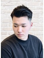 オールデイハローズ 京都駅前店(ALL DAY HELLO`S)&nbsp;２０代七三ツーブロック短髪アップバングウェット仕上げ【京都駅