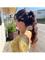 ルオント(Luonto)&nbsp;【hair＆healing  Luonto】高め編みおろしポニー