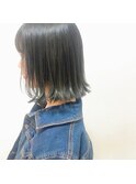 黒髪ぶつ切りボブ/30代40代50代