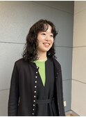 ミディアムパーマ くるくるパーマ 担当東川内遥
