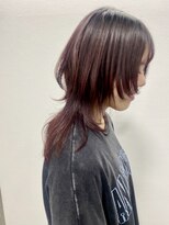 エクラヘア(ECLAT HAIR) ワインレッド×ロングウルフ