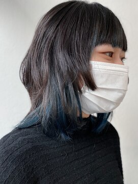 ヘアーループレル(Hair ruup Rell design works) インナーカラー×マッシュウルフ