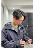縦落ちツイストスパイラルパーマメンズパーマ波巻きツイスパ