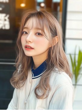 ジゼル 小倉(GiseL) ミルクティーベージュ　レイヤーカット　シースルー10代20代