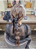 お呼ばれ★玉ねぎ編みおろし★ドレスヘア