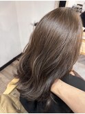 白髪ぼかしカラー/Olive greige