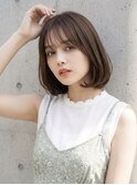 【Alaise】上品ツヤブラウン×ナチュラルボブ
