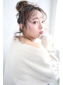 お団子ヘアアレンジ☆大人可愛い☆結婚式☆お呼ばれ☆二次会ヘア
