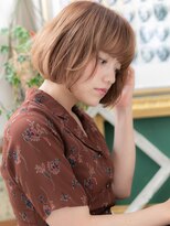 カバーヘアアンドスパ ブリス 浦和(COVER HAIR&SPA bliss)&nbsp;切りっぱなしシアーカラー小顔前下がりボブb浦和20代30代40代