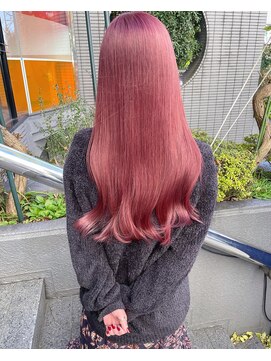 エレン バイ アルティナ(Ellen by artina) チェリーピンク_シースルー前髪_エアストレート_ヴェールカラー2