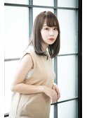 【carin横浜】暗めカラー/大人ガーリー/鎖骨ミディアム