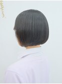 「シームレス縮毛矯正で丸みボブ」お客様スタイル　自然な丸み