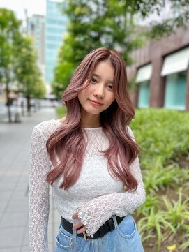 ニューヨークニューヨーク 梅田茶屋町店(NYNY) 韓国風くびれヘア×ホワイトピンクベージュ