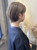 ゴーシェン 津田沼本店(Goshen)&nbsp;ハイライトベージュ×ショートボブ