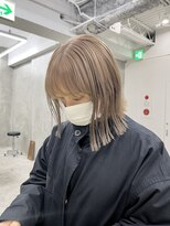 ミーム 原宿 表参道(meme)&nbsp;☆ハイトーンブリーチミルクティーカラーホワイトベージュカラー