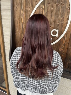 フゥカ 類家店(fuka) インナーカラー　pink lavender ×milk tea