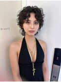 ハイライトカラーアプリコットオレンジくびれヘア