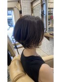 ショートボブ×くびれショート×アッシュベージュ×髪質改善