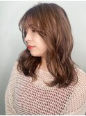センターパートハイライト小顔くびレイヤーp1上尾20代30代40代