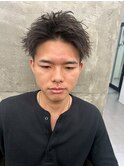 ホワイトメッシュ/ツイスト/ツイスパ/パーマ/メンズ/眉毛/心斎橋