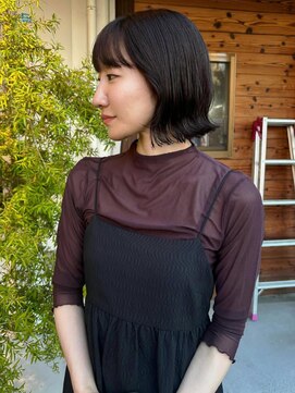 フルール(hair place Fleur) ぱつっとボブ×ブラウンカラー