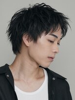 フィフス 渋谷(fifth)&nbsp;メンズミディアムソフトウルフ緩めフェザーパーマセンターパート