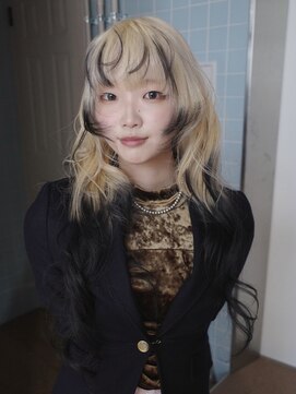 原宿/ウルフカット レイヤー デザインカラー ルーツカラー 