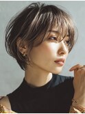ミセスショート×白髪ぼかしカラー３０代４０代５０代６０代