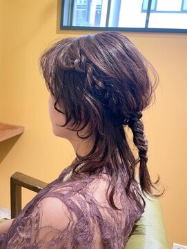 ムーン(moon) #ハッシュカット#フルバング#似合わせカット#レッドブラウン