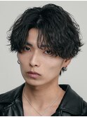大分ツイストスパイラルパーマメンズカットラウンドマッシュ強め