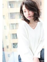 クラウドゼロ(Cloud zero) 大人女性のゆるウェーブ×パートレスバング【Cloud zero】