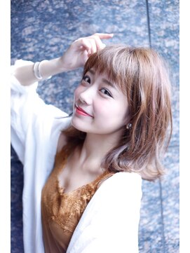 ヘアー アンド ビューティー ザ エフ 西尾店(Hair Beauty the F) 【the F】大人ゆるふわスモーキーアッシュ風