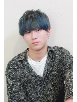 ヘアースパパズ(hairspaPAZ) オーロラカラー♪ソフトブルーマッシュ