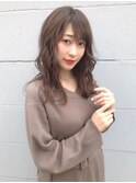 大人可愛い×デジタルパーマ×ココアブラウンベージュ