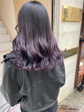 ジル アンク(Jill ankh) 《Jillankh 姫路駅前》パープルラベンダー　ブリーチ　韓国風