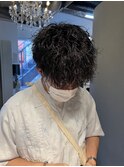 ツイストスパイラルパーマ波巻きスパイラルパーマメンズマッシュ