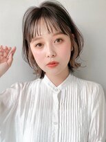 リヤン 表参道(lyann) ペールベージュくびれ外ハネボブセクションカラーインナーカラー