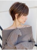 くびれショート/マロンブラウン/大人ショートボブ/山口☆