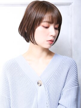 クラッチムク 博多口(CLUTCH muk.) 大人可愛い小顔美髪ツヤ髪モテ髪外ハネボブ小顔カットミニボブA2