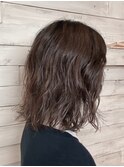 肩ボブ　ミックス巻き