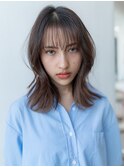 大人かわいい/韓国レイヤー/くびれ巻き/レイヤーカット/前髪
