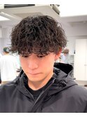 波巻きパーマメンズツイストスパイラルパーマツーブロック