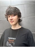ブルーグレージュ フレンチカジュアル メンズパーマ 20代30代