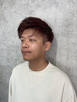 ムースヘアー(Muus hair)&nbsp;チェリーブラウン×ツーブロマッシュ